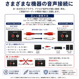 Maxar Electric Standard Audio Cord 2 Pin to 2 Pin RCA Cable 20m Gold Plug for Connecting Amplifiers, Players, Speakers, etc