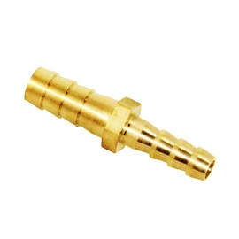Joywayus Hose Barb Reducer 3/16" to 1/4" Barb Fitting Reducing Splicer, Hex Union Brass Fitting Water/Fuel/Air