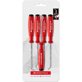PB Swiss Tools Mini Hook Pick Set PB 8684.CN | 100% Swiss Made | 5-Piece PickTool Set for Seals for O-Ring, Brake, Engine, Transmission