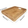 i-lan 20 Inch Handmade Rectangular Countertop Serving Trays with Cutout