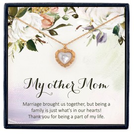 Gift for Other Mom and Mother of the Groom - Bride's Necklace for Future Mother-in-Law. Jewelry Wedding Gift for your loved ones.