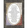Vintage A True Friend, Poem About True Friendship, 7x9 77933BW