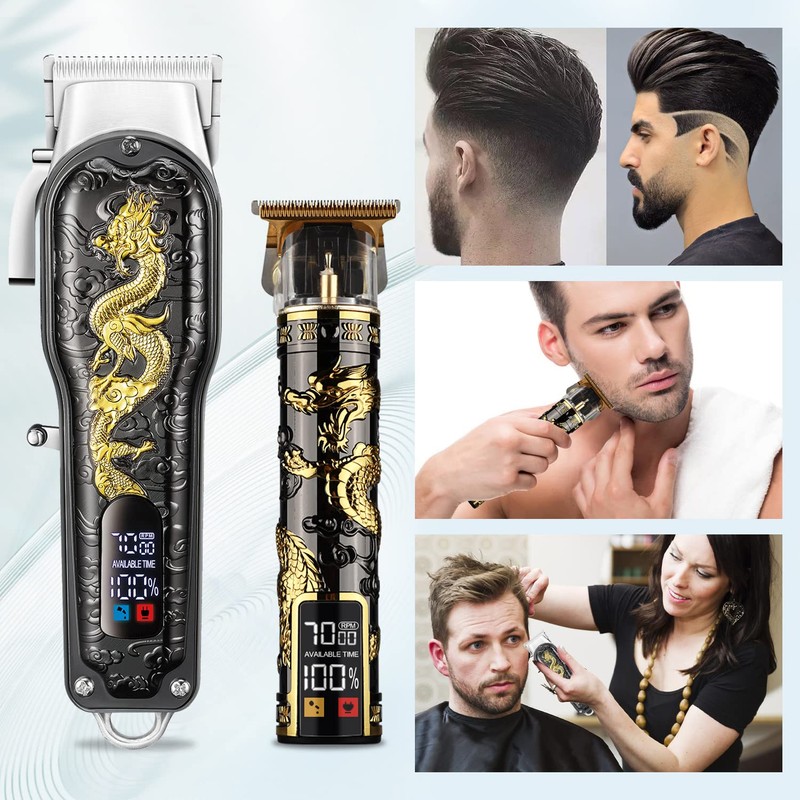 HIENA PRO Hair Clippers for Men T-Blade Trimmer Set, Men