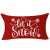 ITFRO Set of 4 Snowflake Decor Christmas Throw Pillow Covers