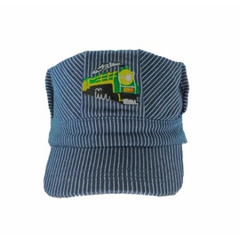 Adult Men's Train Engineer Railway Hat The Real McCoy Adult, Green Steam Engine with “ I Trains “