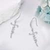 Faith Earrings 925 Sterling Silver Cross Faith Dangle Earrings Christian