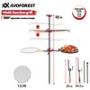AVOFOREST Swivel Campfire Grill Grate Heavy Duty Camping Grill 360°