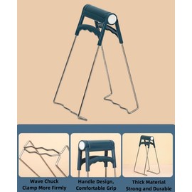 PengLAI Stainless Steel Hot Bowl Clip, Multifunction Anti-scalding Bowl Clip with Plastic Handle Pot Gripper, Foldable Bowl Clip Cooking Tool for Kitchen