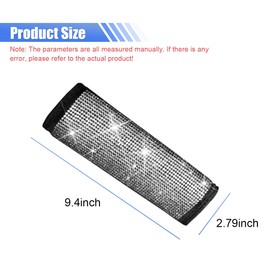 GAOLAOSY 2PCS Bling Car Seat Belt Covers, Rhinestone Crystal Vehicle Seat Strap Cushion, Glitter Car Seatbelt Shoulder Protection Pad, Auto Interior Decoration Accessory for Cars, Trucks (White)