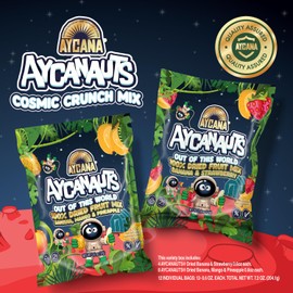 Aycanauts Dried Fruit Mix Cosmic Crunch Mix – Crunchy Banana & Strawberry – Stellar Nutrient-Rich Snack, Gluten-Free, High Fiber, No Added Sugar