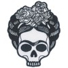 C&D Visionary Frida Kahlo Skull Patch, Black, White