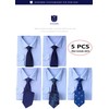 HISDERN T5-01 Men's Necktie Set of 5, 8.5cm Width, Brand