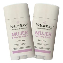 Desodorante Natural Mujer En Barra Naturaldry - P. Rosa 2 U Fragancia Palo de Rosa
