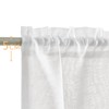 TOPICK White Net Valance Kitchen Curtain 16 Inch Drop Short