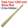 1PCS ZQToday Solid Brass Rods 1/2 x 12 Inch Brass