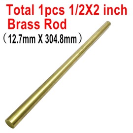 1PCS ZQToday Solid Brass Rods 1/2 x 12 Inch Brass Rod for Crafts 1/2 for Knife Handle Pins, Machining,Crafts,DIY Projects,Modeling Hobby.Dowel Rivet