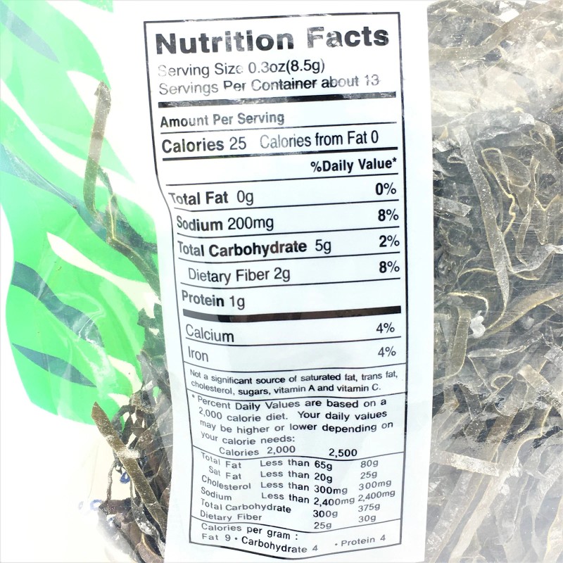WEL.PAC WEL-PAC Aokizami Kombu-Dried Seaweed Sliced 4oz /113.4g