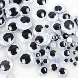 Craft Pack of 200 Wiggly Googly Eyes - Assorted Sizes - Wibbly Jiggly Fun