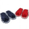 Dot Ribbon Cleaning Living Room Shoes Cleaning Slippers Red 2ea