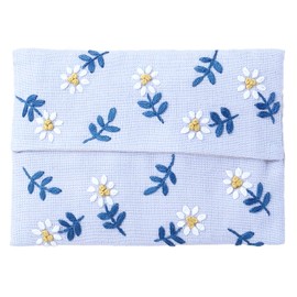 LECIEN (ルシアン) 刺しゅうキット ボタニカル刺しゅう シリーズ デイジーのティッシュケース 843 スモーキーブルー(31)