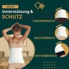 Easy8 - (White, L Abdominal Belt, Kidney Warmer, Wool Abdominal