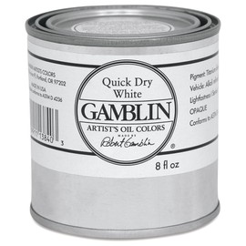 Gamblin Artist Oil Color - Quick Dry White 8 oz Can