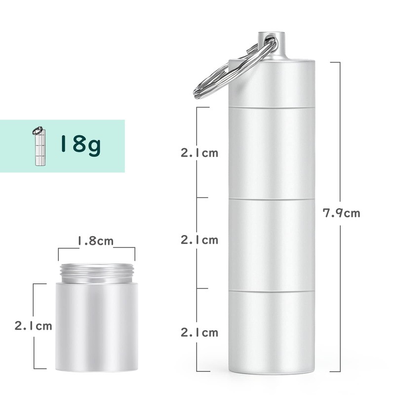 Opret Portable Waterproof Nitro Pill Case, 3 Times a Day,