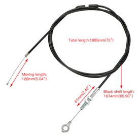 YOXUFA 75 inch Go Kart Throttle Cable Assembly for Predator 212cc 196cc Engine 5.5hp 6.5hp GX160 GX200 VM22 Manco American Sportworks Go Cart Lawn Mower Powersports Parts