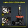 SHENKENUO LED Headflight For Can-Am Defender HD5 HD8 HD10 Combo