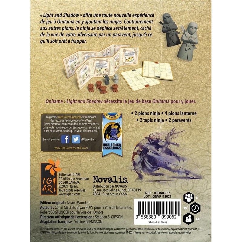 Onitama - Light and Shadow - French version