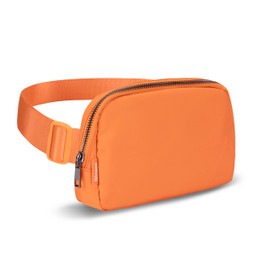Belt Bag for Women Fanny Pack Dupes, Ginsco Crossbody Bag with Adjustable Strap, Waterproof Unisex Lightweight Everywhere Belt Bag Waist Pouch Fits Hiking Running Travel Pumpkin M135