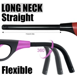 4 Pack Lighter Refillable Butane Lighters, Candle Lighters for Candle Camping Fireplace Party BBQ Grill(No Fuel)