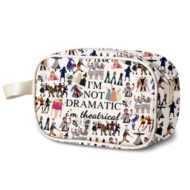 KUIYAI Kulturbeutel mit musikalischem Thema, transparent, Make-up-Kosmetiktasche für Damen (nicht dramatisch)