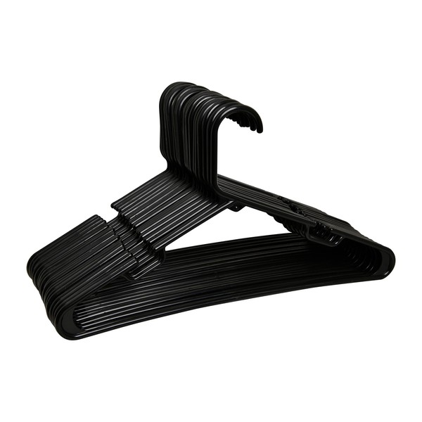 FenixDepot Set of 20 Adult Plastic Clothes Hangers, Durable Slim
