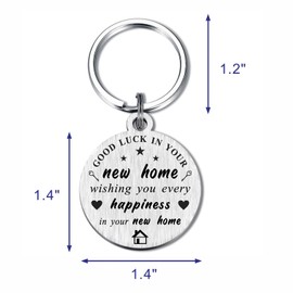 Levole New Home Gift New home Keyring - House Warming Décor, New Home Keychain New Home Tags