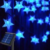 Abkshine 120 LED Blue Solar Star String Lights, Waterproof Solar