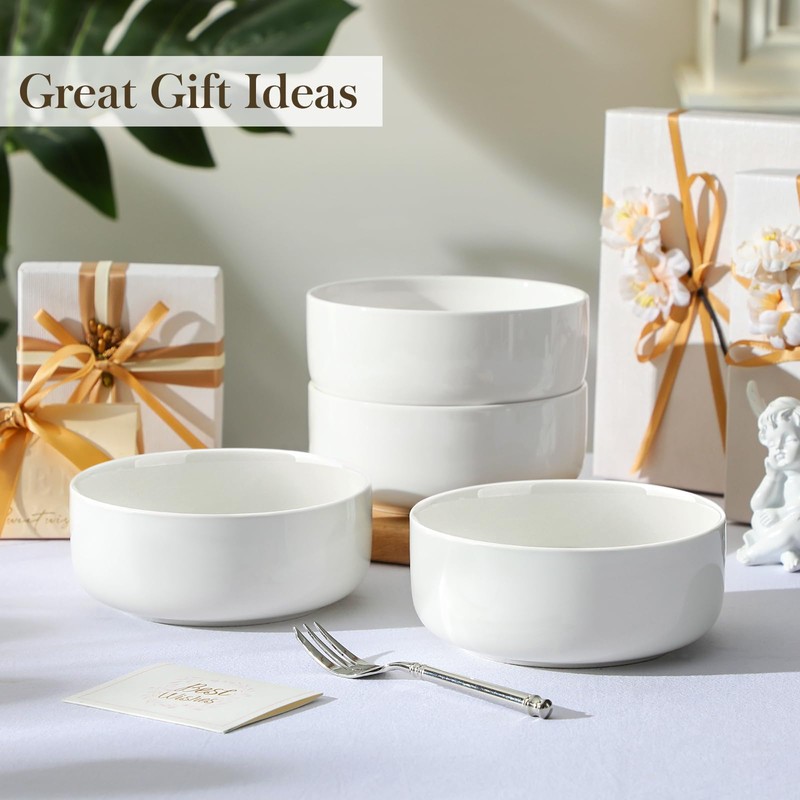 MALACASA 24 OZ Cereal Bowls, 5.8 Inch Soup Bowls Ceramic