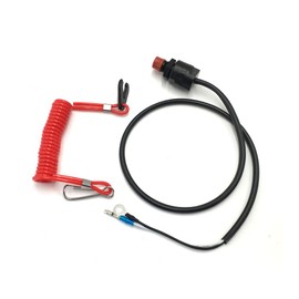 VRWEARE Universal Boat Engine Motor Lanyard Kill Urgent Stop Switch With Safety Lanyard Compatible with Yamaha Honda Tohatsu Outboard Motors ATV Boat Bike 6E9-82575-02 682-82556-00