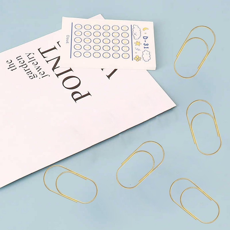 Pack of 50 Large Paper Clips with Box 50 mm