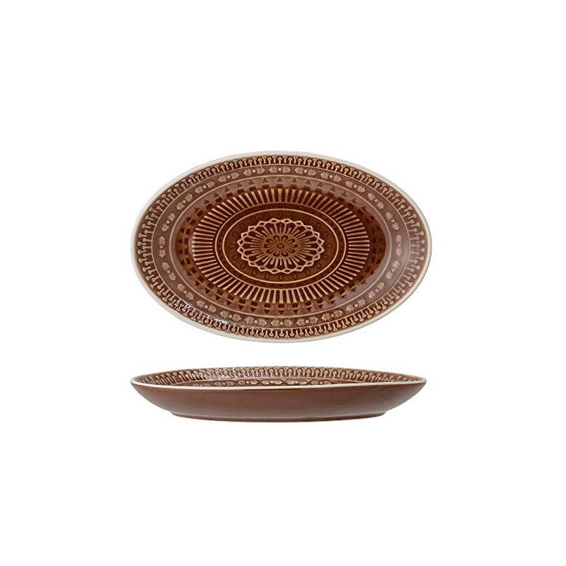 Bloomingville Rani Serving Plate, Brown, Ceramic