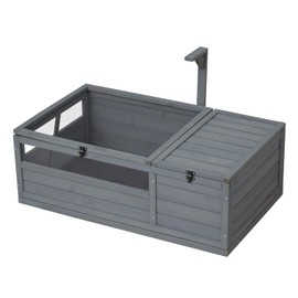 Kinsunny Wooden Hamster Cage - Guinea Pig Habitat Rat House Hedgehog Cage Critter Nation Cage with Light Support Frame Solid Built