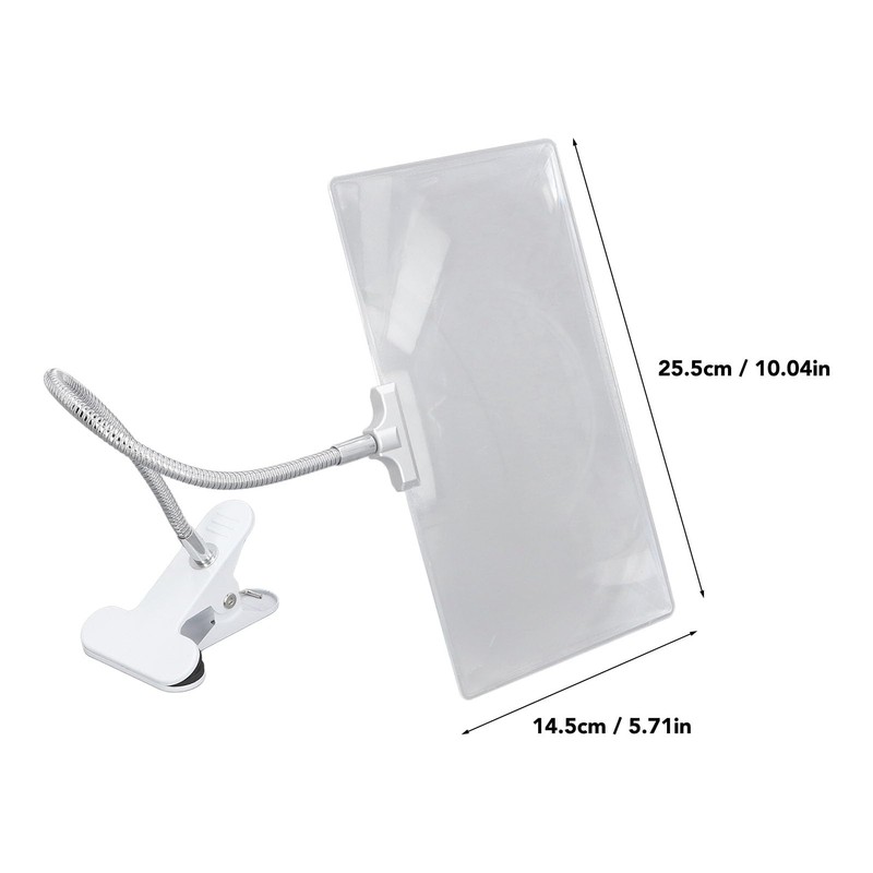 Large Page Magnifier, Easy to Use Clipon HD Lens Reading