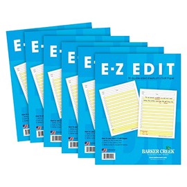 Barker Creek E-Z Edit Paper, Designed by a Professional Journalist to Strengthen Writing Skills, Alternating Lines for Making Comments and Edits, 8.5" x 11", 50 Sheets (5502-06)
