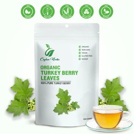 100g Turkey Berry Leaves r - Healthy, Well-Cleaned, Dried Organic Leaves No Additives, 100% Pure & Natural