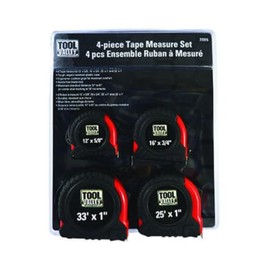 Dynaline 4-Piece Tape Measure Set | Dual Metric & Imperial Measuring Tapes | Durable & Easy-to-Read