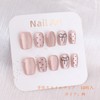Handmade Nail Tips, French Nails, Set of 10, Bowknot Dots,