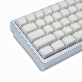 dagaladoo White Jade - PBT keycaps,SA Profile keycaps,Double Shot keycaps 60 75 Percent,Slight Transmittance Keyboard Keycaps for 61/64/68/84/87/100/104/108 Mechanical Keyboard(only keycaps)