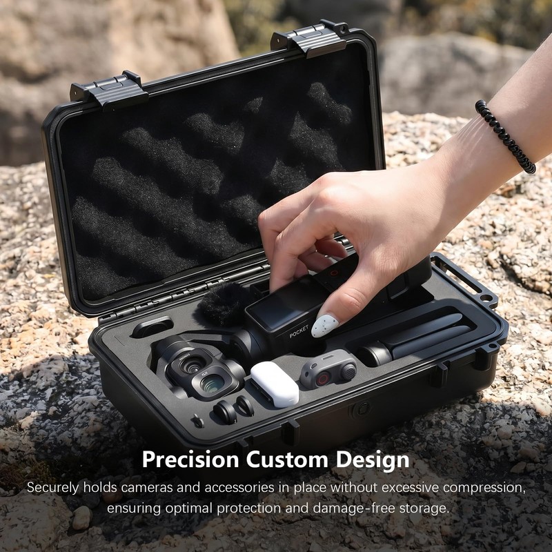AMAZEAR Waterproof Hard Case Compatible with DJI OSMO Pocket 4P,