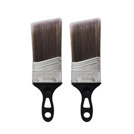 Nalegtocw 2 Inch Brush with Rubber Handle Shortcut Angle Sash Paintbrush,Suitable for All Paints 2 Pack