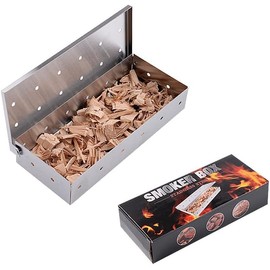 Smoker Box, Stainless Steel BBQ Grill Smoker Box for Smoker, Smoker Box for Gas Grill, Charcoal and Gas Grills